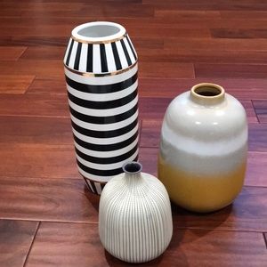 Three beautiful new vases